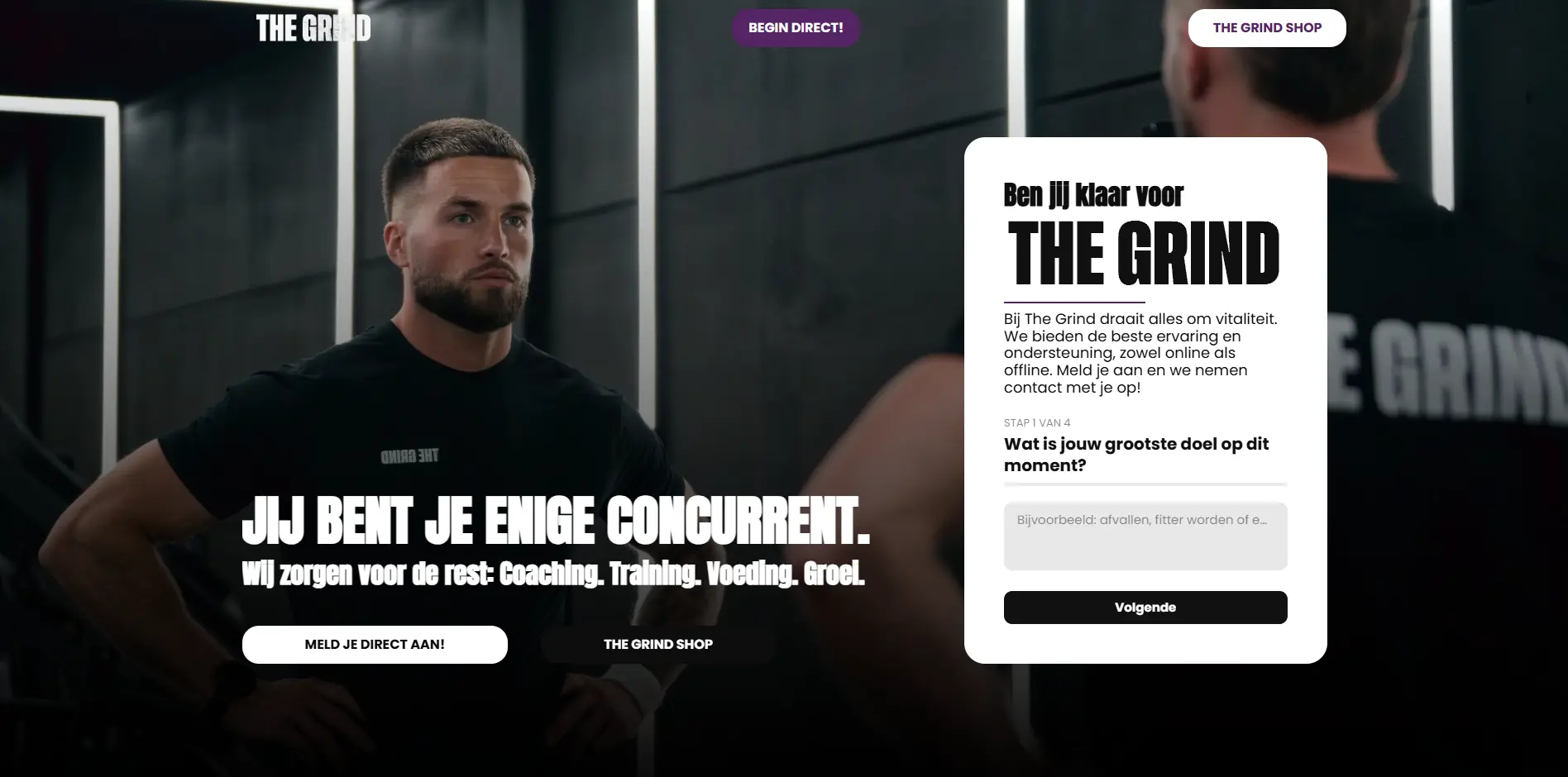 Website preview The Grind